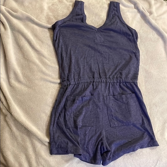 Chaser Blue Sleeveless V-Neck One Piece Romper - Picture 6 of 6